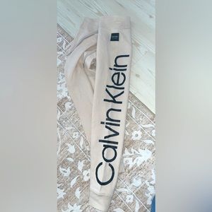Calvin Klein sweatpants beige color